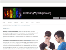 Tablet Screenshot of exploringmyreligion.org